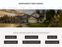 Tablet Screenshot of northwestnewhomes.com